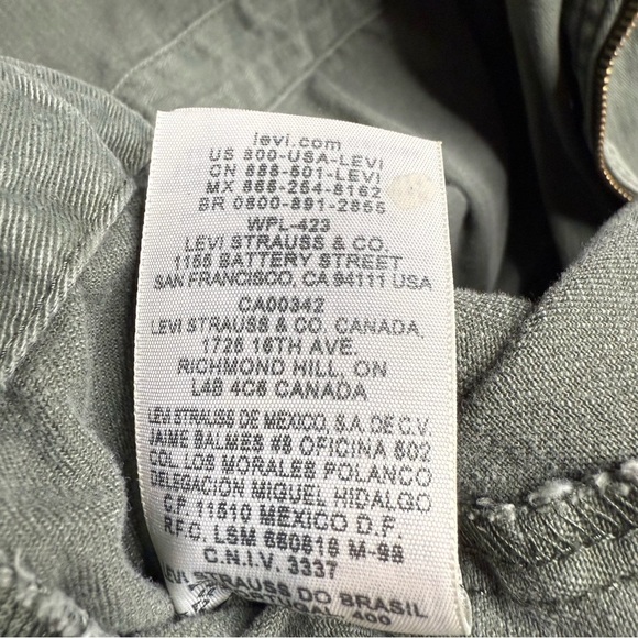 Levi’s San Francisco Women’s Olive Green Military Style Jacket Size Small GUC - Picture 9 of 9